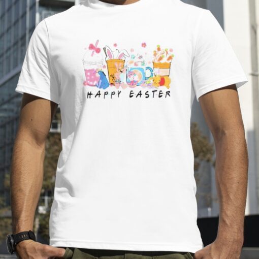 2023 Cute Easter Bunny Winnie The Pooh Easter Coffee Cup Shirt