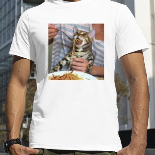 Spaghetti Cat Meme Cat Eating Spaghetti Shirts