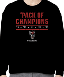 2023 Pack of Champions NC State Wrestling Shirt