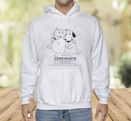 Confidante Best Friend Forever Cat And Dog Shirt