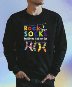 Cute Rock Your Socks 3 21 Trisomy 21 World Down Syndrome Day T-Shirt