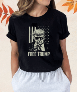 Free Trump Republican Support Pro Trump American Flag Shirt