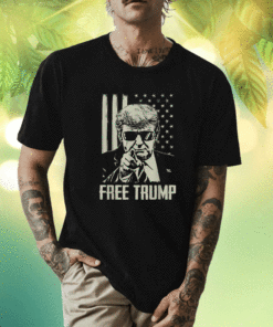 Free Trump Republican Support Pro Trump American Flag Shirt