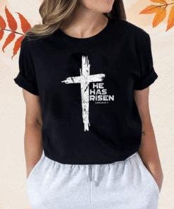Vintage Happy Easter Jesus He Has Risen Religious Christian 2023 Shirt
