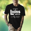 Vintage SMPLFD Blue Detroit Lions Program Shirt