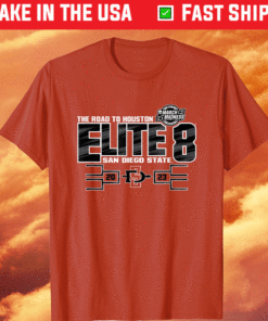 2023 San Diego State Aztecs Elite 8 Basketball Red TShirt