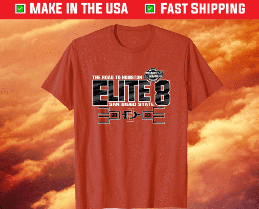 2023 San Diego State Aztecs Elite 8 Basketball Red TShirt