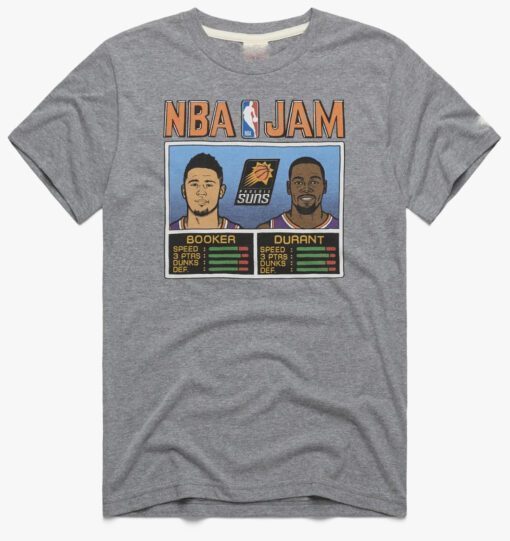 2023 NBA Jam Suns Booker and Durant T-Shirt
