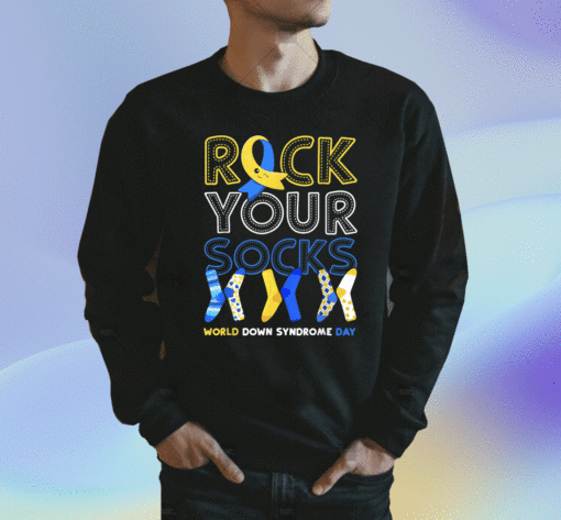 New World Down Syndrome Day Rock Your Socks Groovy 2023 Shirt