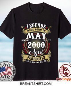 23rd Birthday Gift 23 Years Old Legends Born In May 2000 Gift T-Shirt