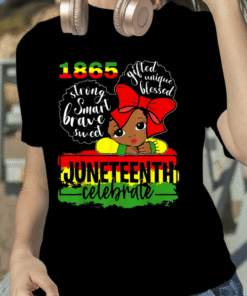 Black Girl Juneteenth 1865 Celebrate Indepedence Day Kids Official T-Shirt