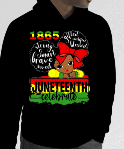 Black Girl Juneteenth 1865 Celebrate Indepedence Day Kids Official T-Shirt