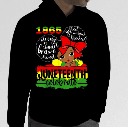 Black Girl Juneteenth 1865 Celebrate Indepedence Day Kids Official T-Shirt