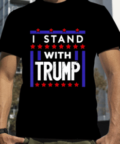 Vintage I Stand With Trump American Flag Men Woman USA T-Shirt
