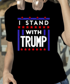 Vintage I Stand With Trump American Flag Men Woman USA T-Shirt