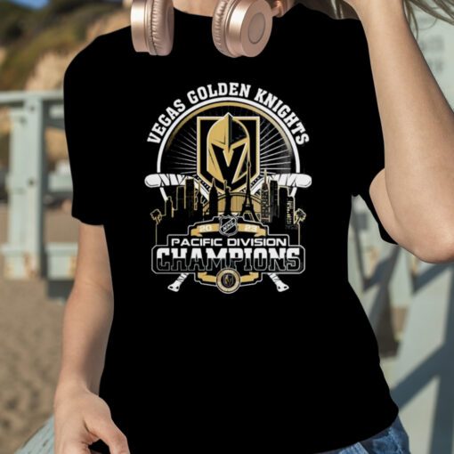 Vegas Golden Knights 2023 Pacific Division Champions City Skyline Classic Shirt