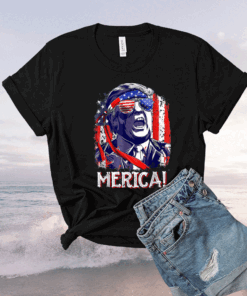 Trump Merica 4th Of July Men Boys Kids Murica Vintage T-Shirt