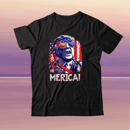 Trump Merica 4th Of July Men Boys Kids Murica Vintage T-Shirt