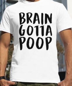 Text Design Lil Dicky Brain Gotta Poop Black Tee Shirt