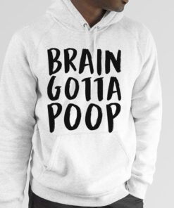 Text Design Lil Dicky Brain Gotta Poop Black Tee Shirt