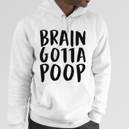 Text Design Lil Dicky Brain Gotta Poop Black Tee Shirt