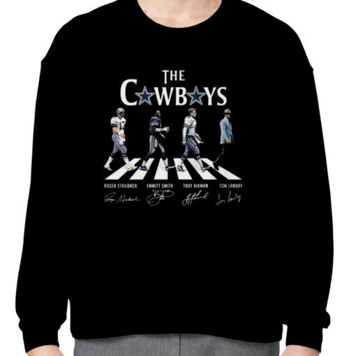 The Cowboys Roger Staubach Emmitt Smith Troy Aikman Tom Landry Abbey Road Signatures Shirts