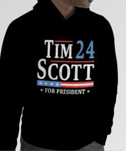 Tim Scott 2024 For President Election Campaign Us Flag T-Shirt