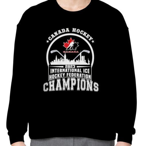 Canada Hockey 2023 International ICE Hockey Federation Champions Skyline Gift Shirt