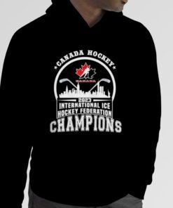 Canada Hockey 2023 International ICE Hockey Federation Champions Skyline Gift Shirt