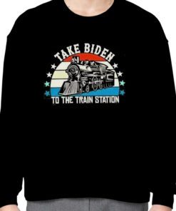 Take Biden To The Train Station Retro T-Shirt