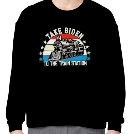 Take Biden To The Train Station Retro T-Shirt