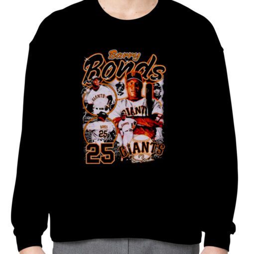 Barry Bonds 25 San Francisco Giants Signature 2023 T-Shirt