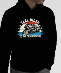 Take Biden To The Train Station Retro T-Shirt