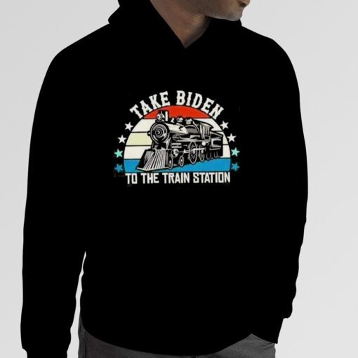 Take Biden To The Train Station Retro T-Shirt