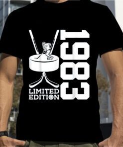 LIMITED EDITION 1983 ICE HOCKEY 40TH BIRTHDAY RETRO T-SHIRT