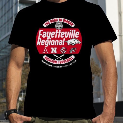 Arkansas 2023 Ncaa 4 Team Fayetteville Regional T-Shirt