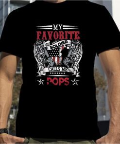 My Favorite Soldier Calls Me Pops Father’s Day Vintage Shirt