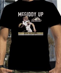 BIRMINGHAM STALLIONS: ALEX MCGOUGH MCGIDDY UP 2023 SHIRT