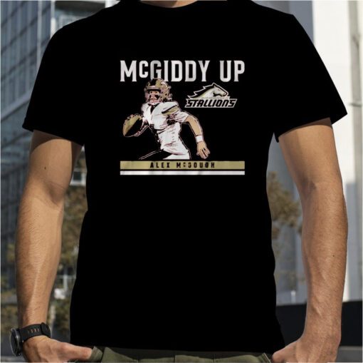 BIRMINGHAM STALLIONS: ALEX MCGOUGH MCGIDDY UP 2023 SHIRT