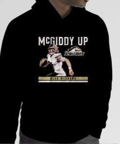 BIRMINGHAM STALLIONS: ALEX MCGOUGH MCGIDDY UP 2023 SHIRT