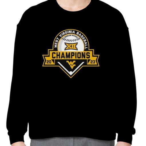 West Virginia Mountaineers 2023 Big 12 Baseball Regular Season Champions Official Shirt
