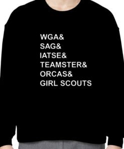 Wga & Sag & Iatse & Teamsters & Orcas & Girl Tee Shirt