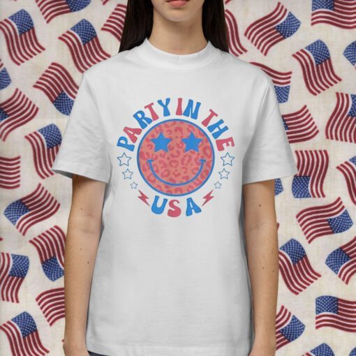 Party in the USA 4th of July Preppy Smile Gift Shirt