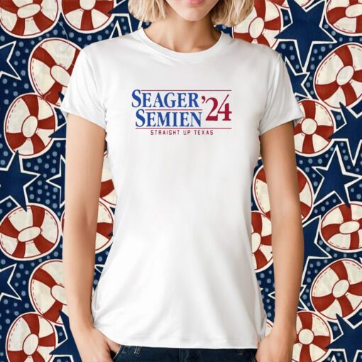 Seager And Semien 2024 Straight Up Texas Shirts