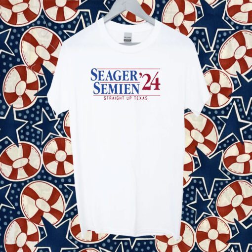 Seager And Semien 2024 Straight Up Texas Shirts