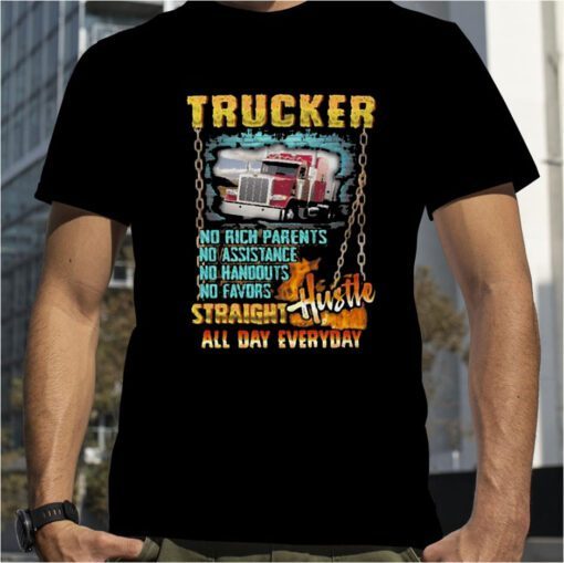 Truck Straight Hustle All Day Everyday Retro Shirt