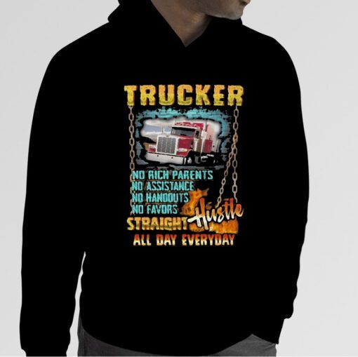 Truck Straight Hustle All Day Everyday Retro Shirt