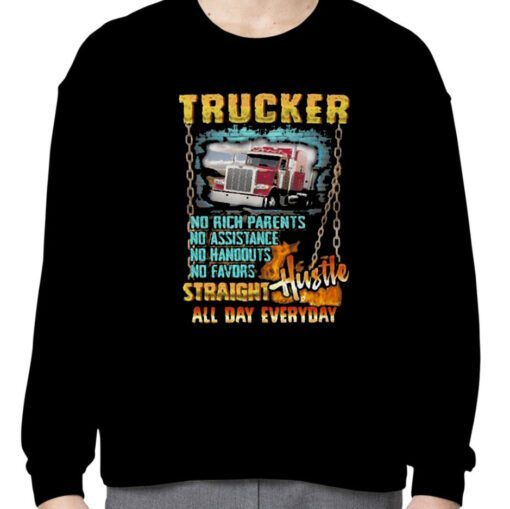 Truck Straight Hustle All Day Everyday Retro Shirt