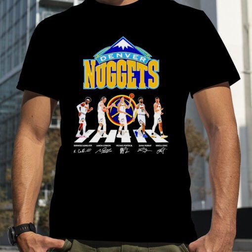 Denver Nuggests Abbey Road signatures 2023 T-Shirt