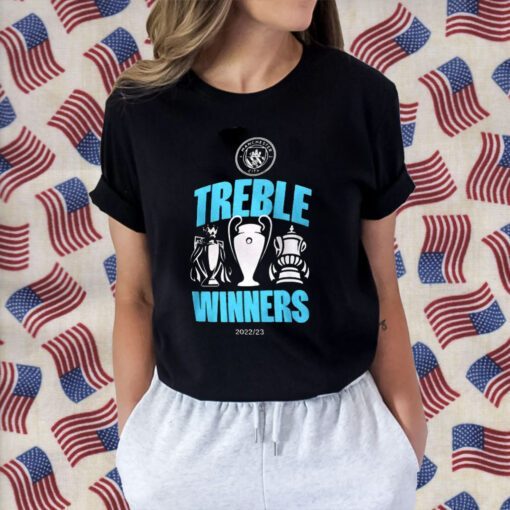 2023 Manchester City Treble Winners Tee Shirt